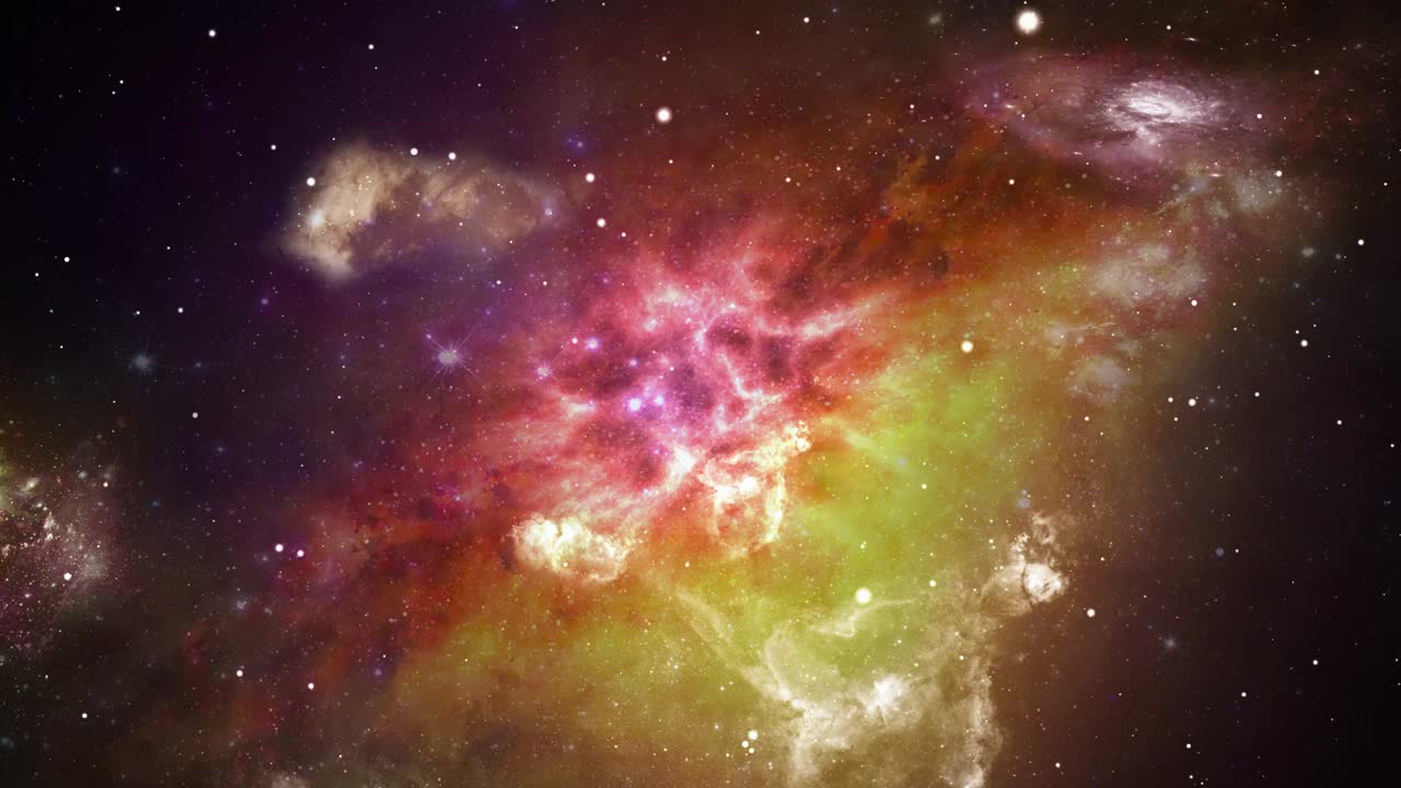 volando en la nebulosa de orión 4k es imágenes en movimiento para películas científicas y cinematográficas en el fondo del bucle espacial
