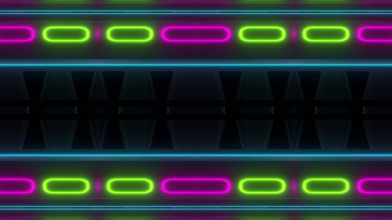 patrón geométrico de neón