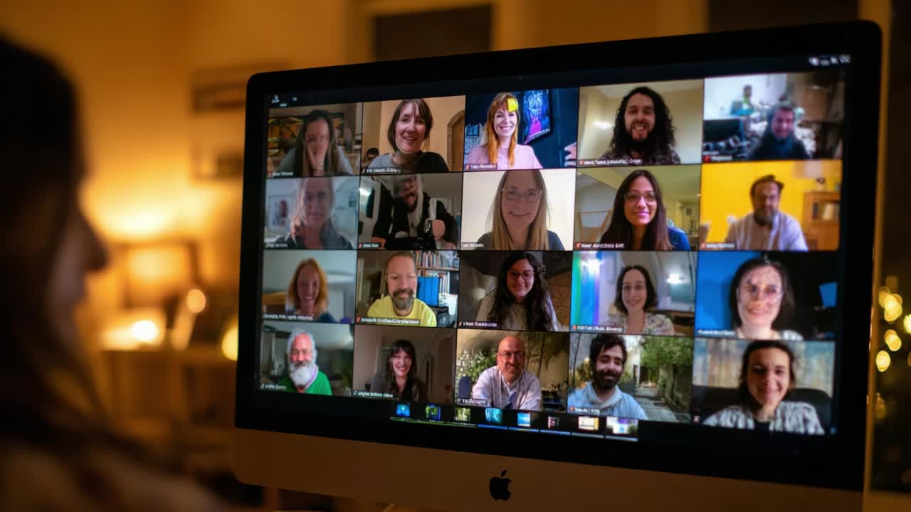 A video call with multiple participants