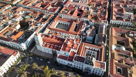 "aerial chronicles: colonial city's historic heart"