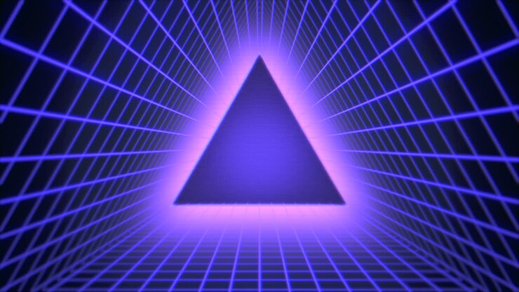 bewegung retro lila dreieck abstrakten hintergrund