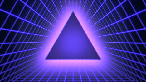 fondo abstracto de triángulo púrpura retro de movimiento