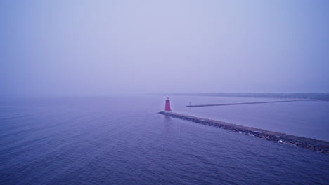 lighthouse in the fog
