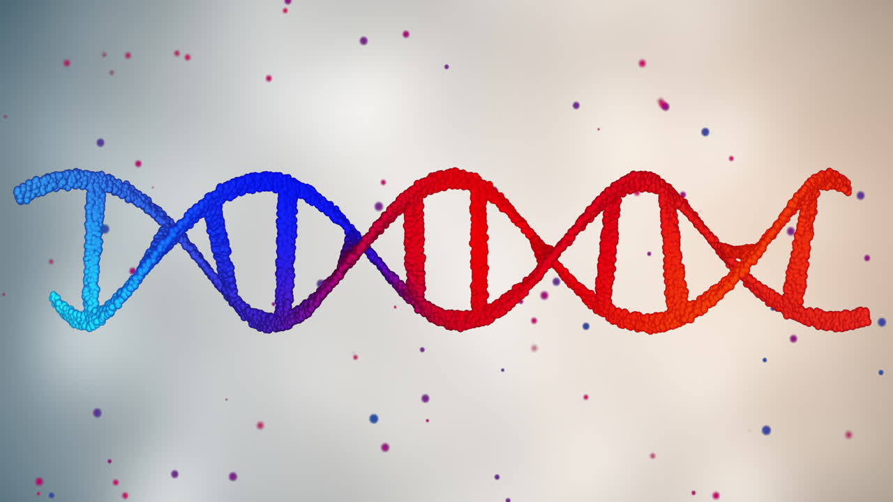 색 배경에 dna 줄무의 애니메이션