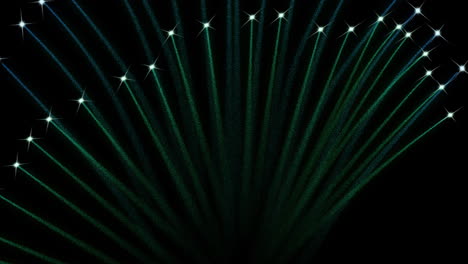 animation of fireworks exploding over black background