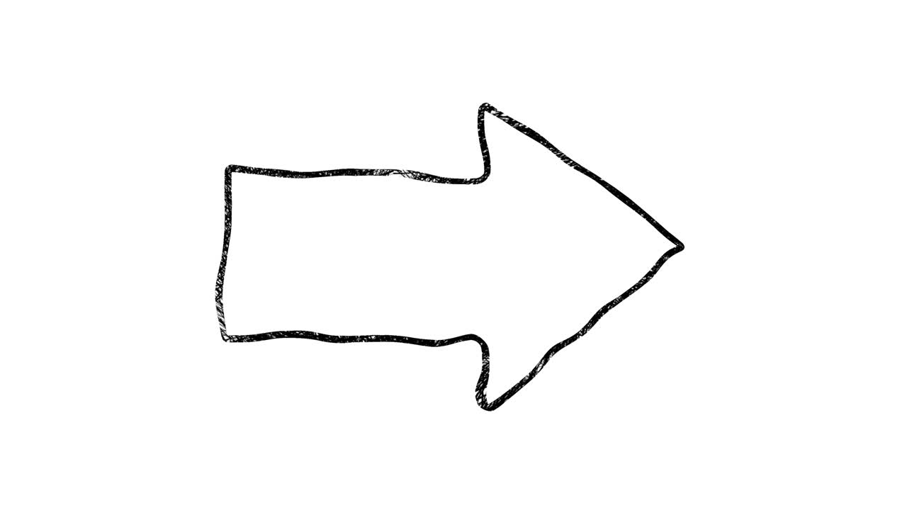 Hand Draw Arrow Pointing to Oval. Arrow Up whiteboard animation 4K Motion graphics