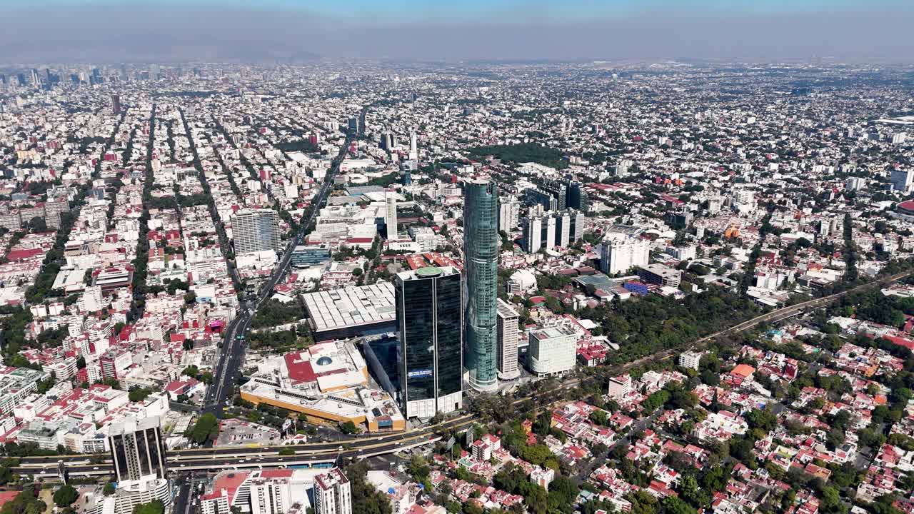 멕시코시티의 남쪽 동네의 빛 드론 영상