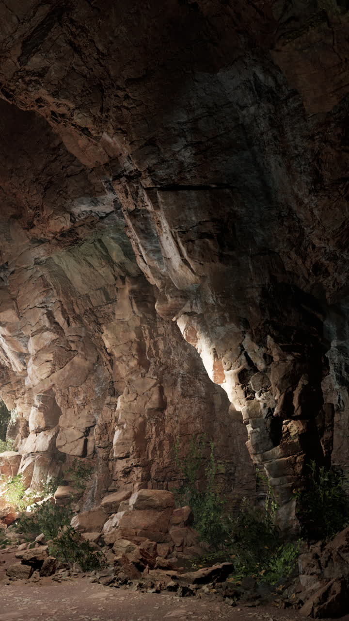 explorando una cueva oscura y misteriosa