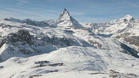 stunning 4k drone footage in matterhorn mountain - zermatt switzerland