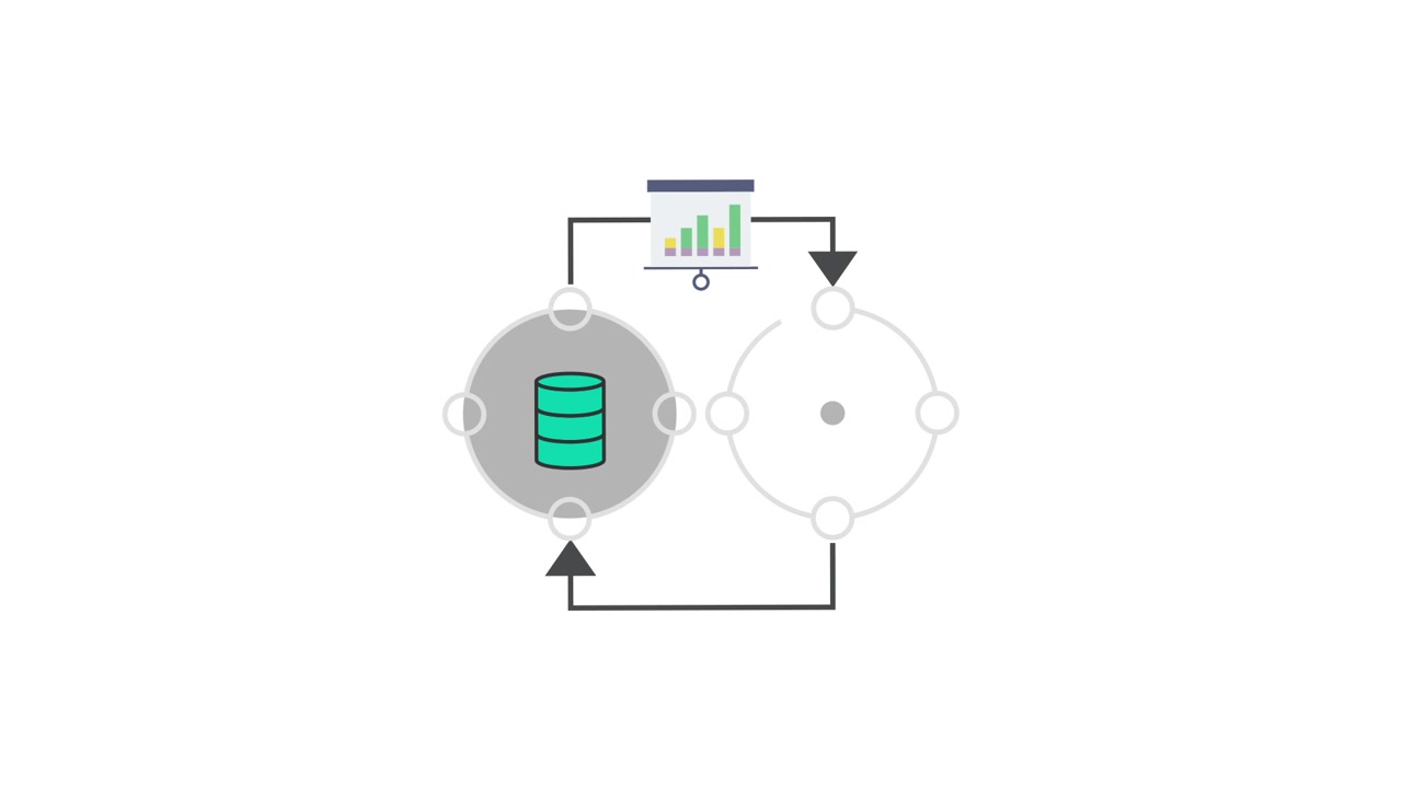 Elaborazione dati e diagramma di flusso con database e analytics