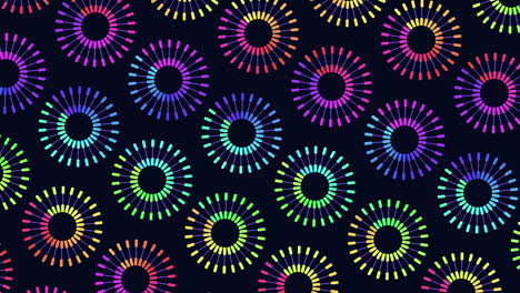 Colorful-circular-pattern-on-black-background