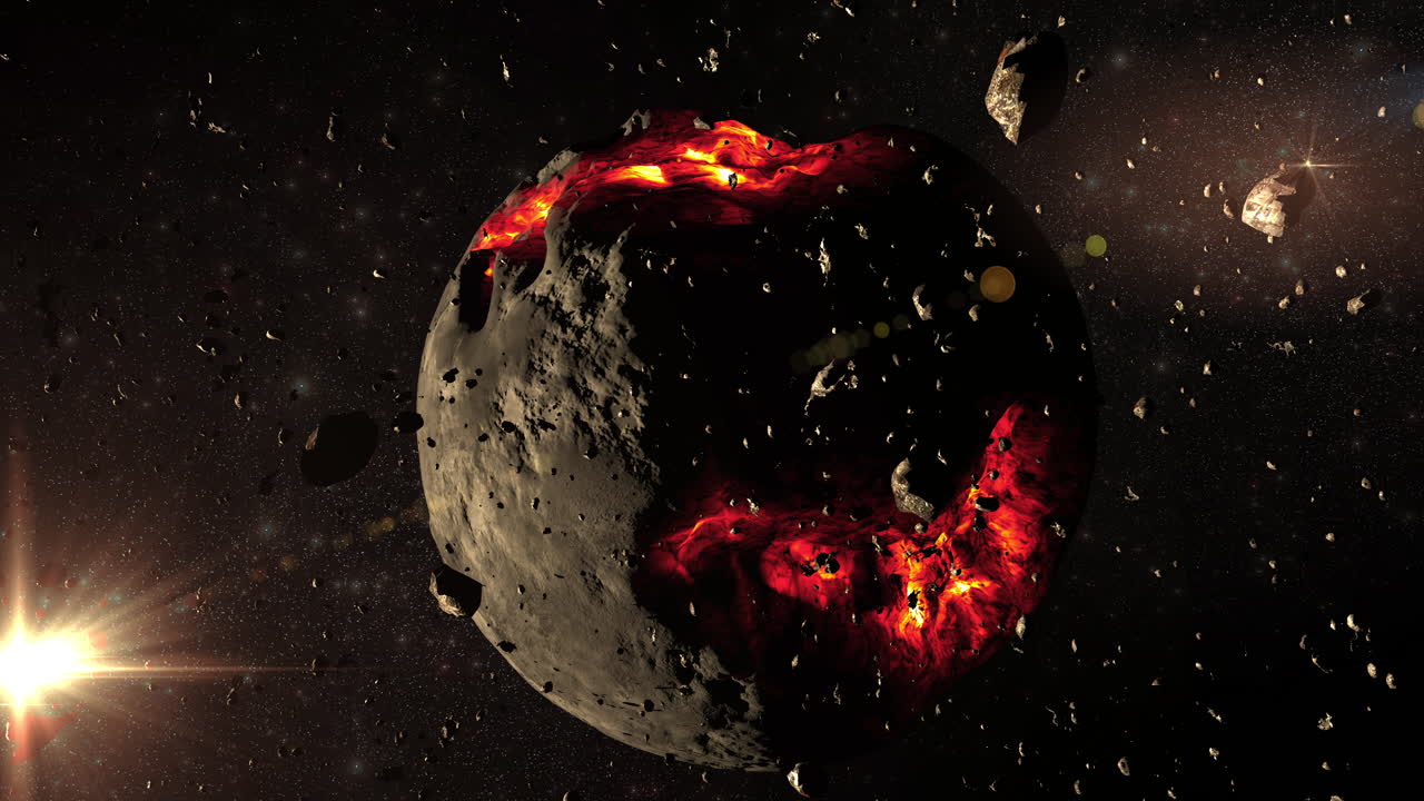 Asteroid Collision and Destruction in Space