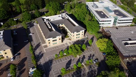 large office building and car park