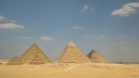 time lapse of the pyramids at giza in egypt