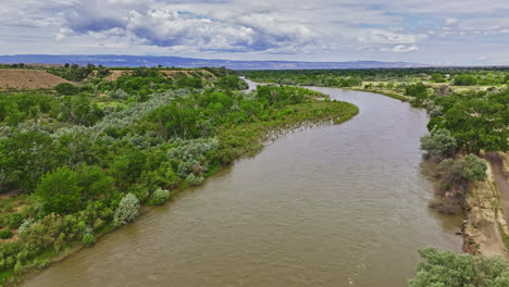 drone flyover of the colorado river in palisades, colorado