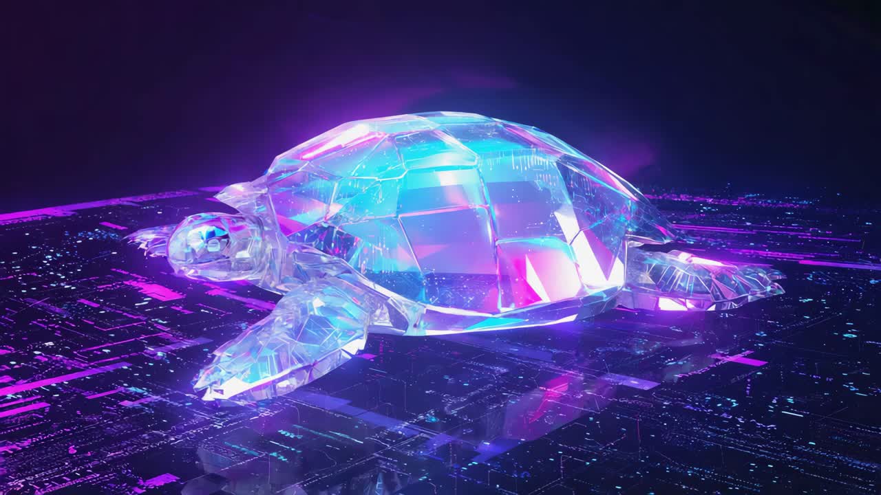 Crystal turtle digital art