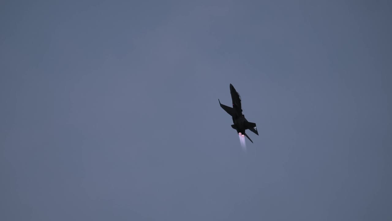 Fighter Jet Performing a Maneuver