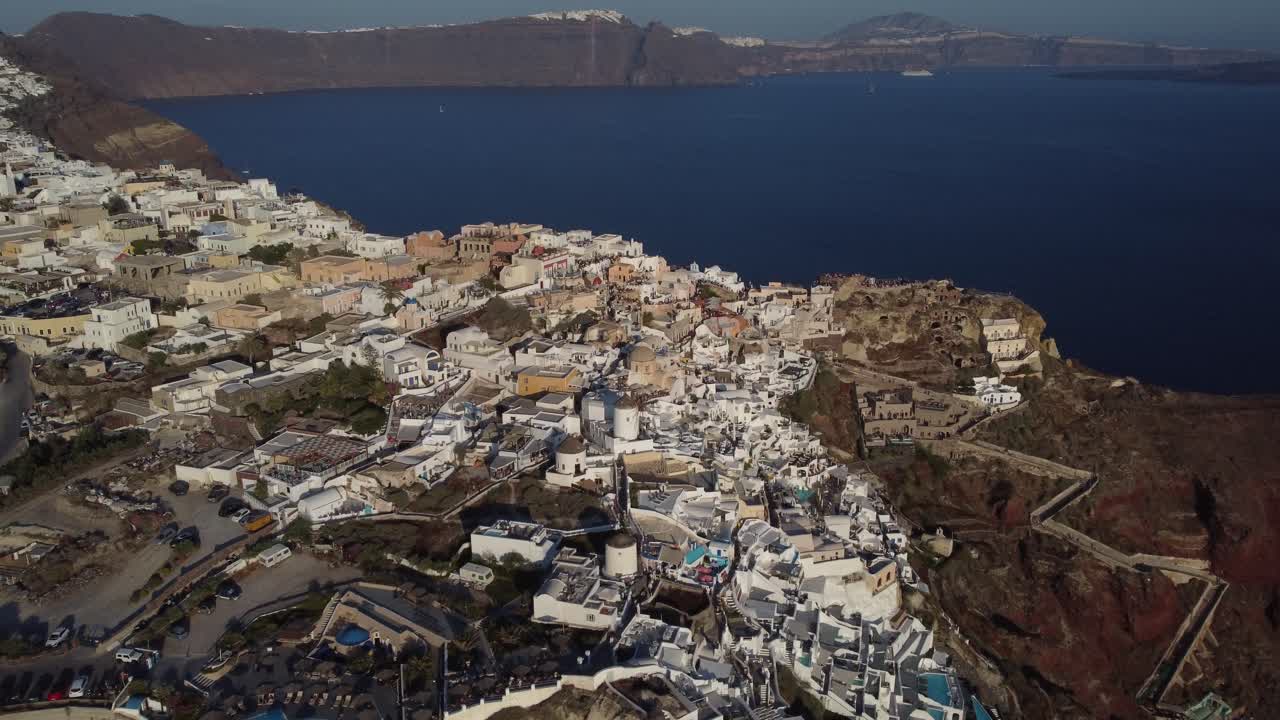 vistas desde arriba en oia, santorini