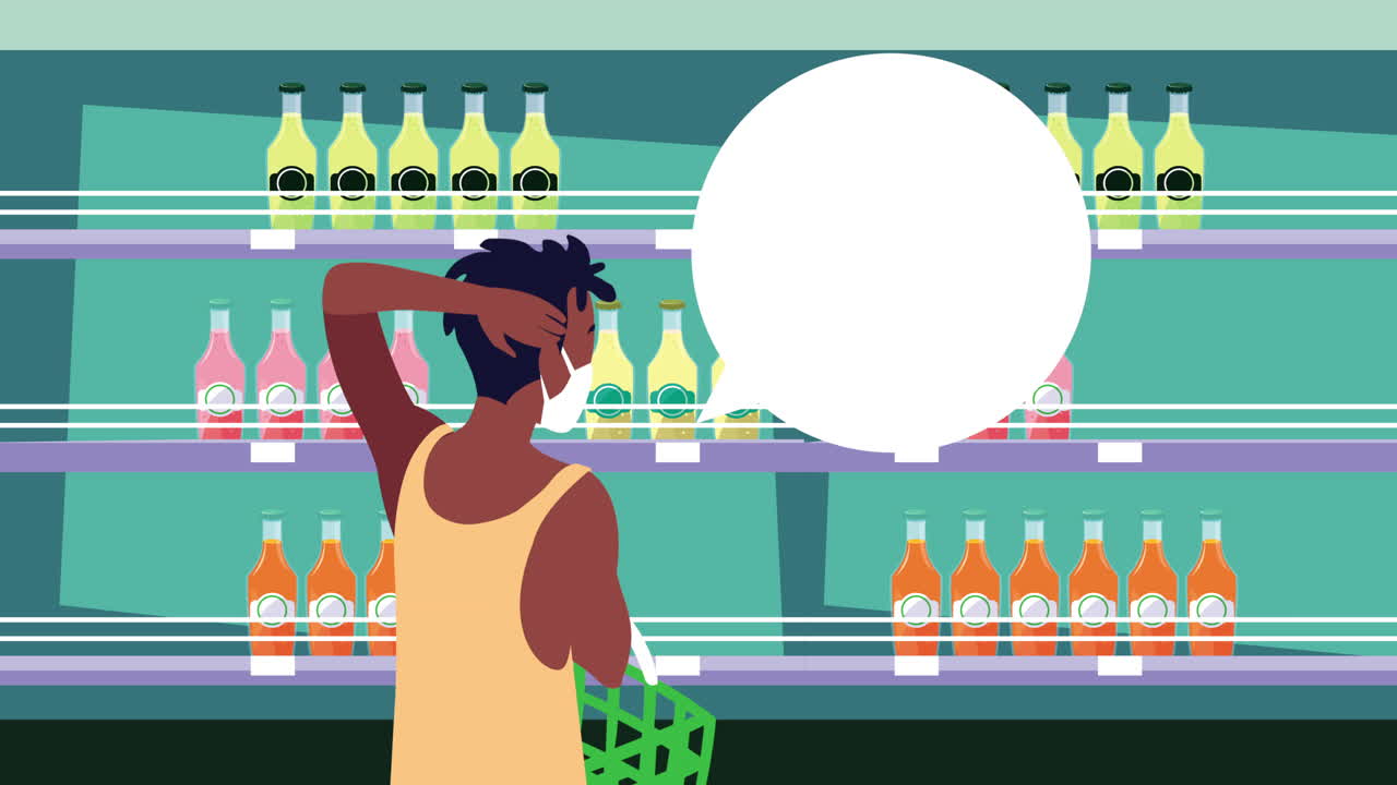 Homem Comprando Bebidas em Supermercado