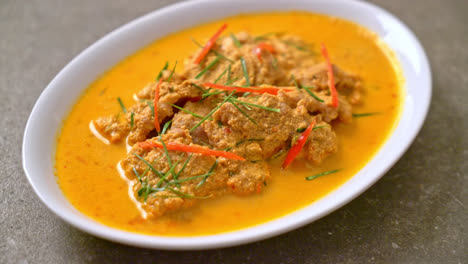 kit de comida tailandesa curry panang con cerdo - estilo de comida tailandesa