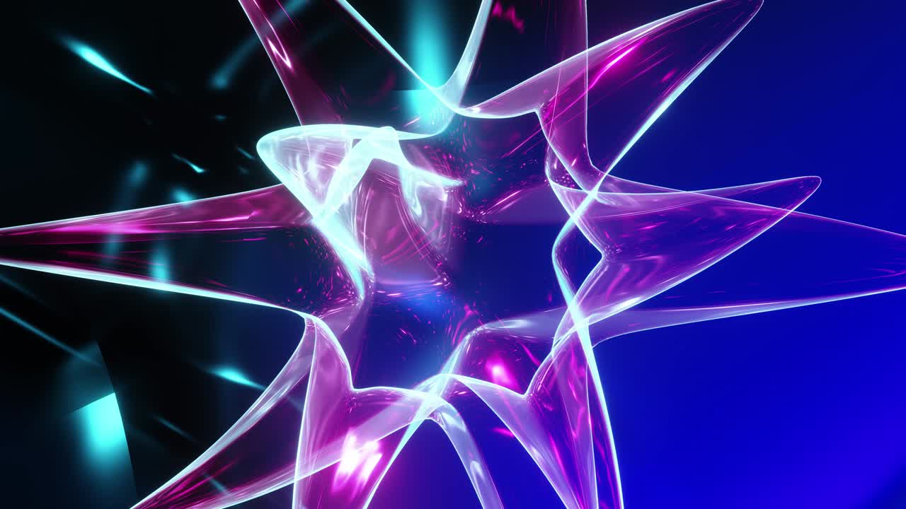 animación de rotación de abstracciones multicolores de cristal transparente. animación de bucle vj para sus hermosos videos. ¡te deseo una creatividad exitosa!