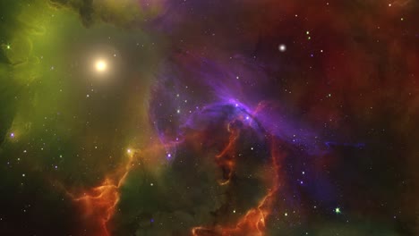 campos de nebulosas y estrellas en el espacio profundo