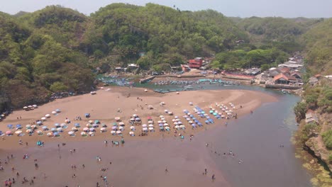 aerial view of baron beach