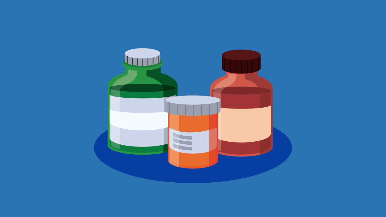 약병 병, 약물, 의료 애니메이션