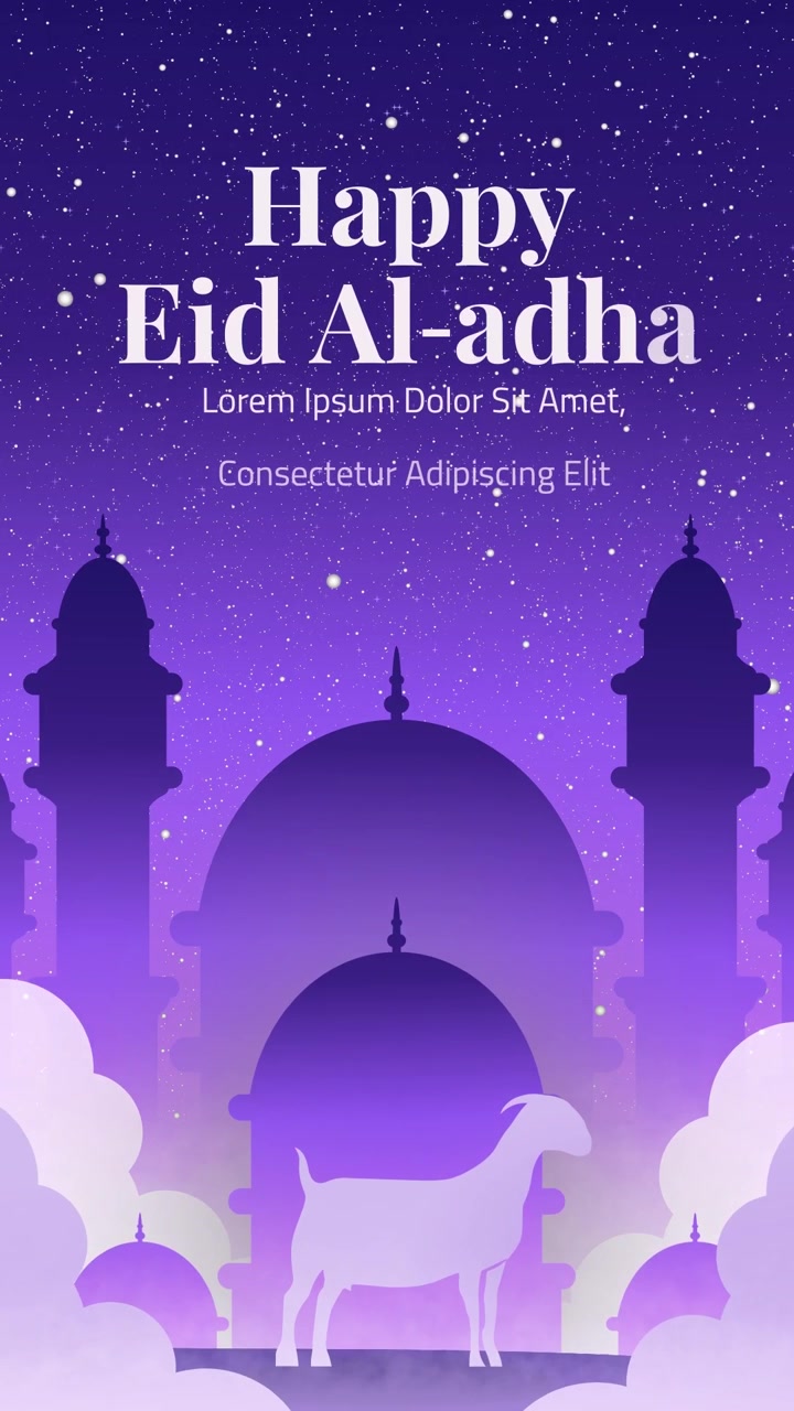 Intro Moderna per i Social Media per l'Eid al-Adha