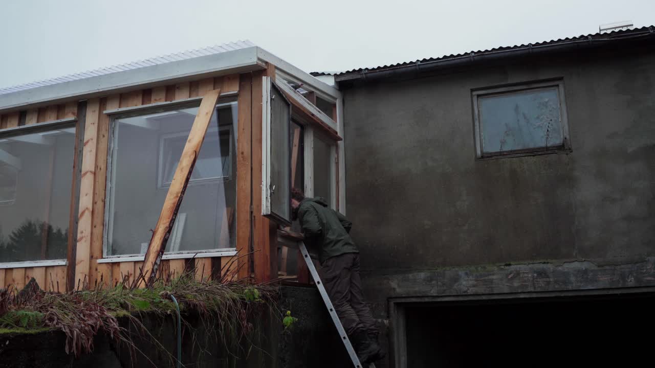 diy 온실 을 짓는 사람 과 함께 목공 의 일