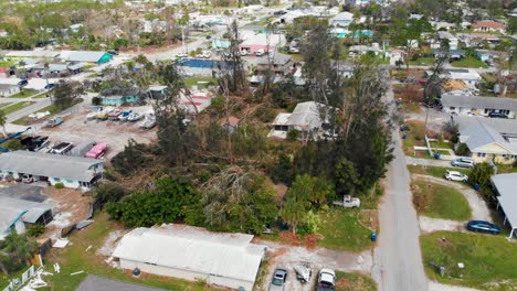 4k drone video of trees toppled by hurricane in englewood, florida - 17