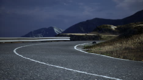 colorful highway landscape by the sea