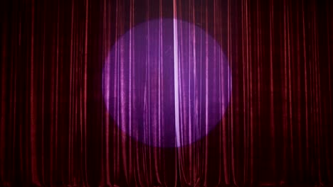 stage curtain with spot