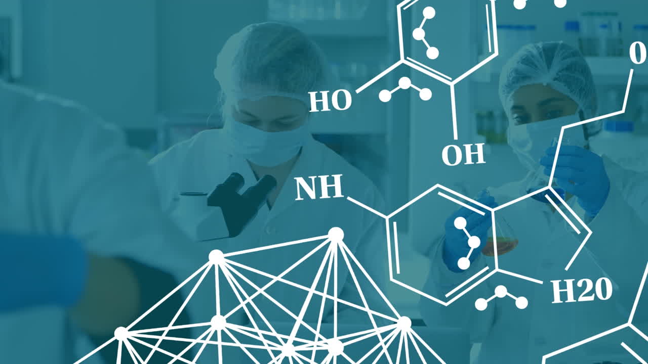 인간 뇌와 의료 데이터 처리를 통한 연결 네트워크의 애니메이션