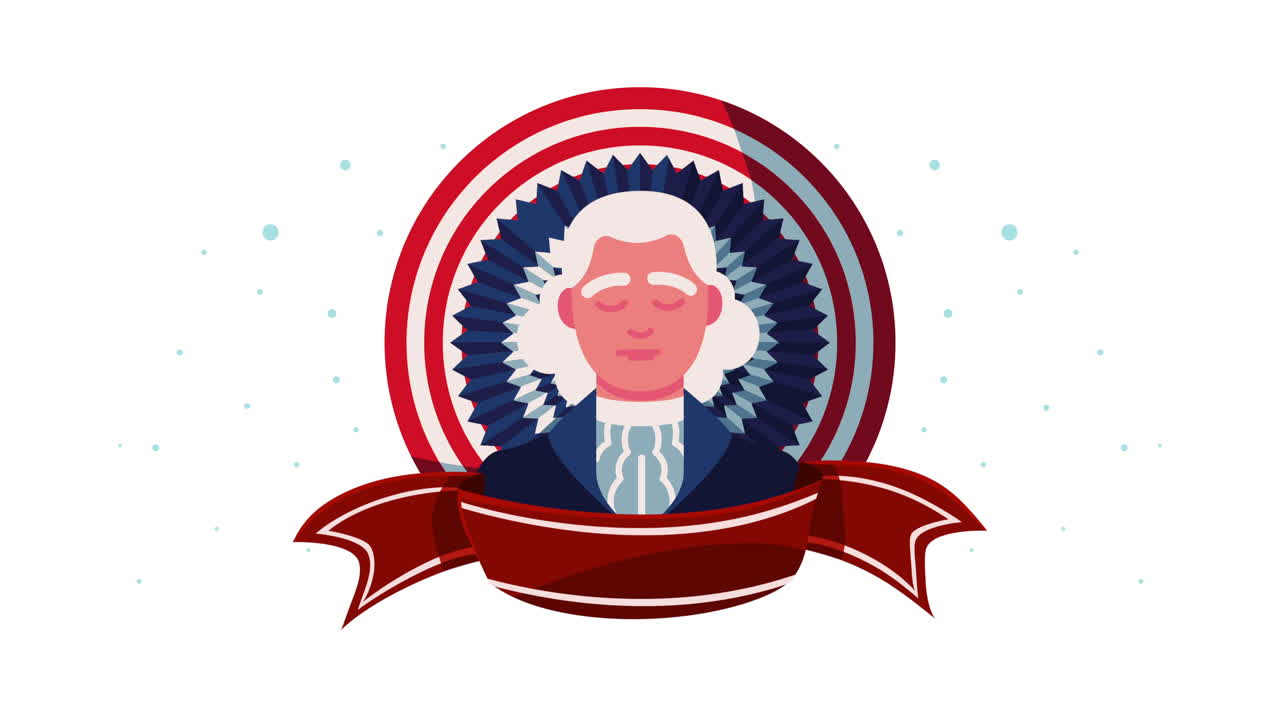 george washington, el presidente en el cuadro.
