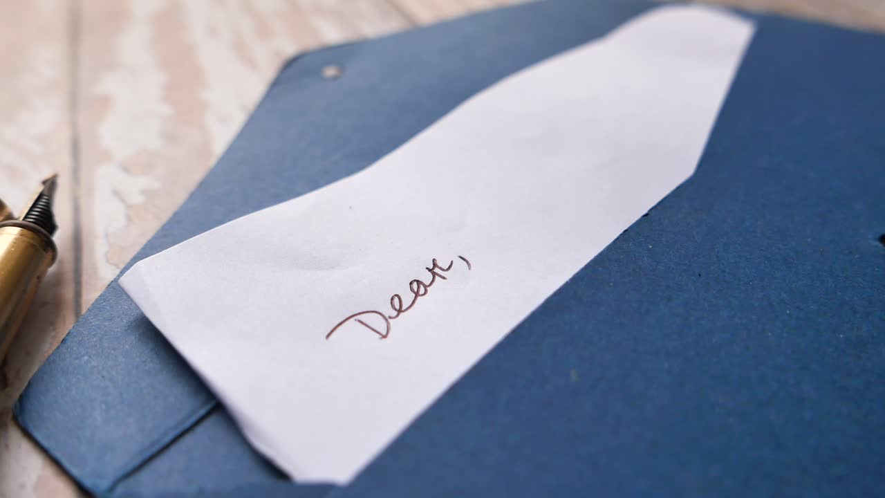 sueño escrito en una nota dentro de un sobre