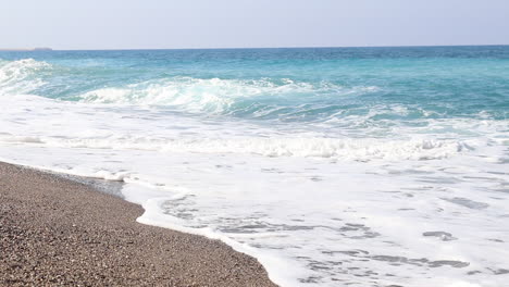 sea waves in antalya beach mediterranean