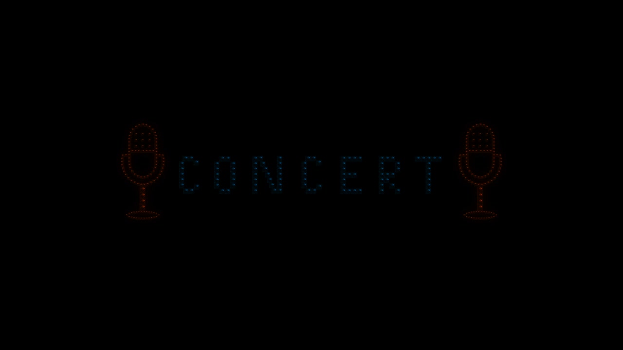 Logo luminoso per concerto