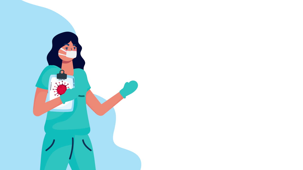 enfermera con equipo de protección