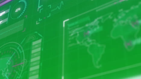 animación del procesamiento de datos en la interfaz