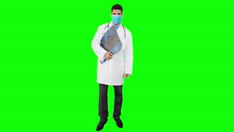 Young-doctor-holding-an-xray