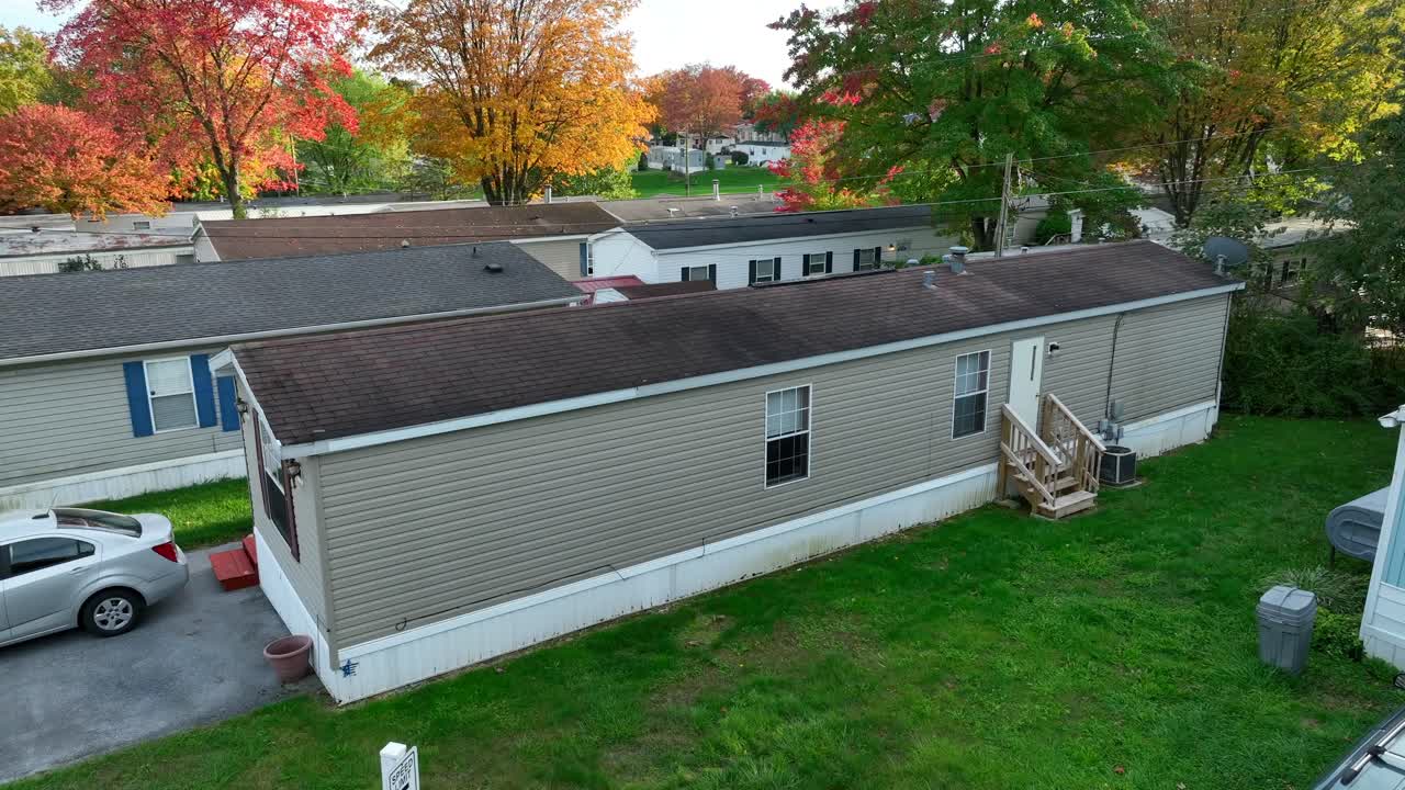 casa móvil en el parque de remolques de ee. uu.