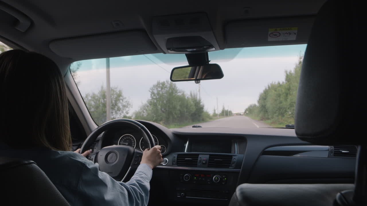 Driving down a rural road