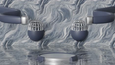 추상적인 3d 제품 디스플레이와 대리석 배경