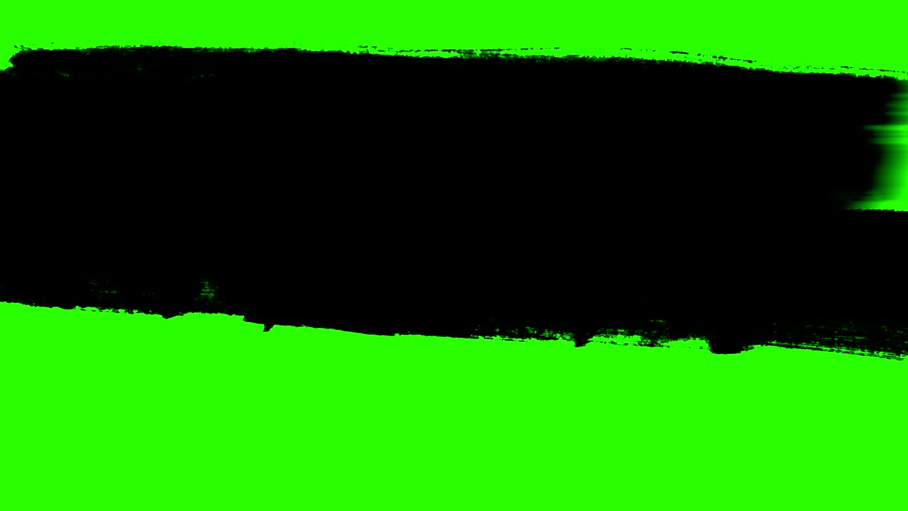 다중 추상 스플래시 잉크 페인트 브러쉬 수평 스트로크 검은 전환 크로마 키 녹색 화면 배경, 페인트 스플래쉬의 애니메이션