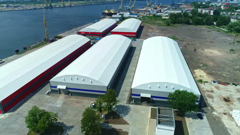 Aerial-View-Of-Industrial-Warehouses-At-The-City-Port