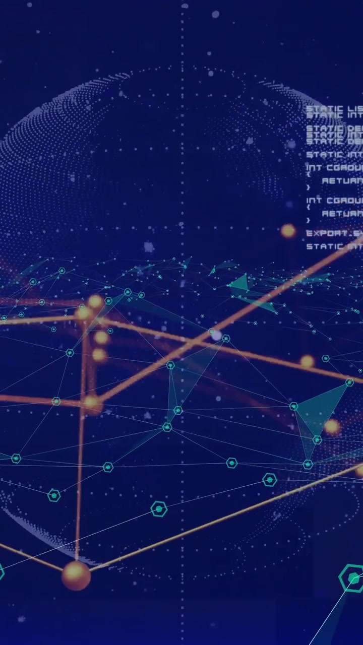 Global network connections and data processing animation over digital globe