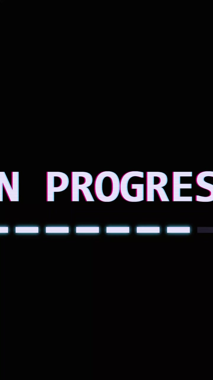 Digital Loading and In Progress Text with Glitch Effect