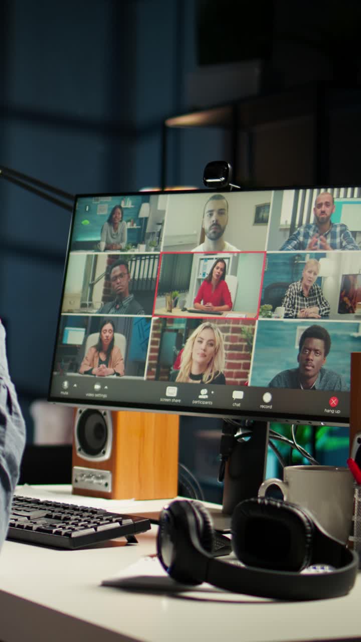 Video Conference Call on Computer