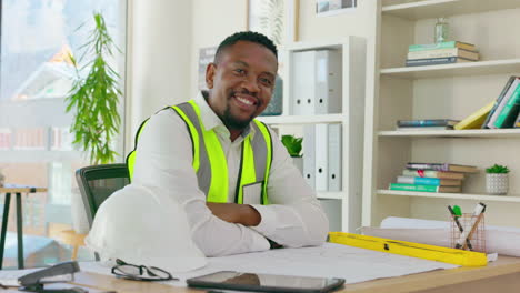 black man, engineer and architect portrait